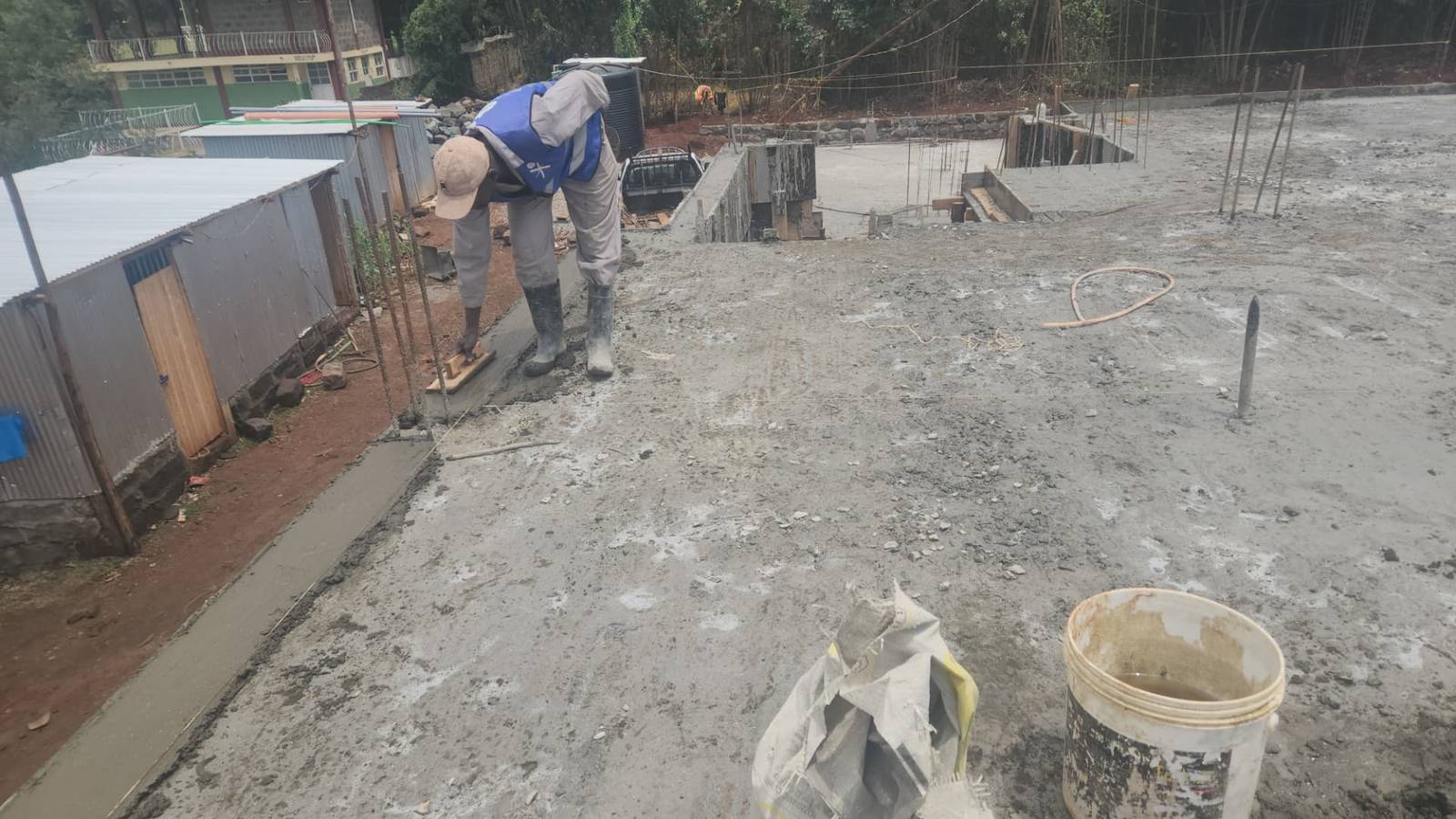 Finishing work being carried out on site by the T&T team