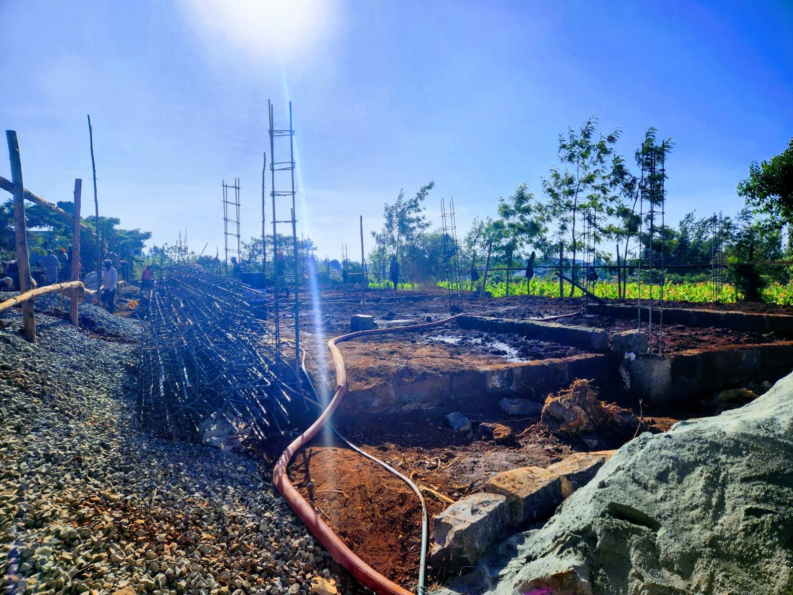 Site preparation for a commercial construction project
