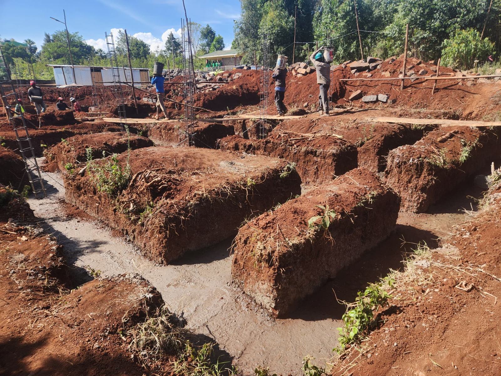 Foundation works under way on a T&T residential construction site