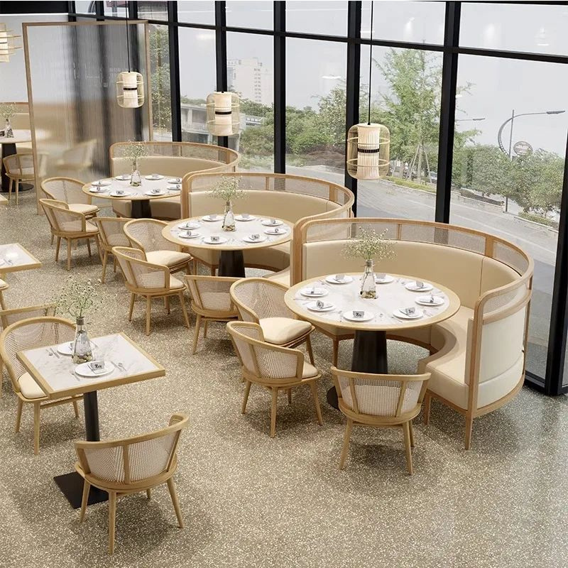 Restaurant dining booths completed during an interior fit out at Burhani Towers